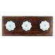 Solid Sky Blue Ceramic Melon Wooden Hooks